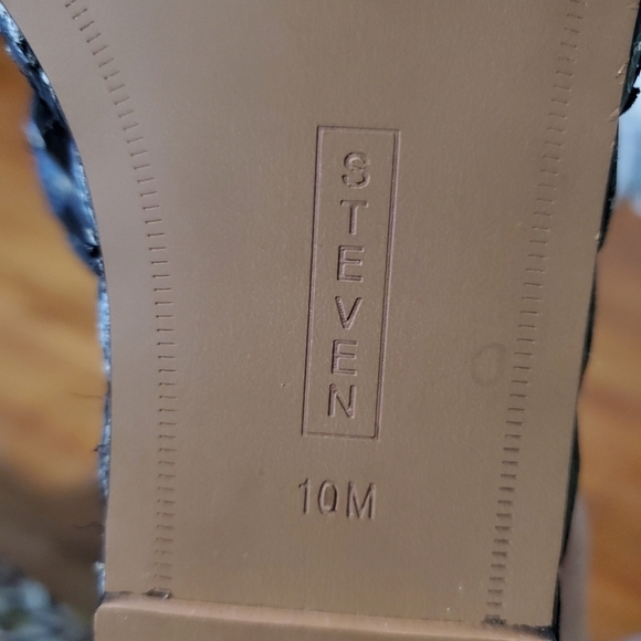 Steven New York "Ardy" Raffia Espadrille Wedge Double Strap Sandals Size 10 - Picture 12 of 14